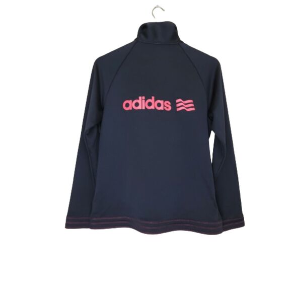 Adidas Golf Women's Pink Windowpane Full Zip Sweatshirt - Medium - Picture 2 of 7